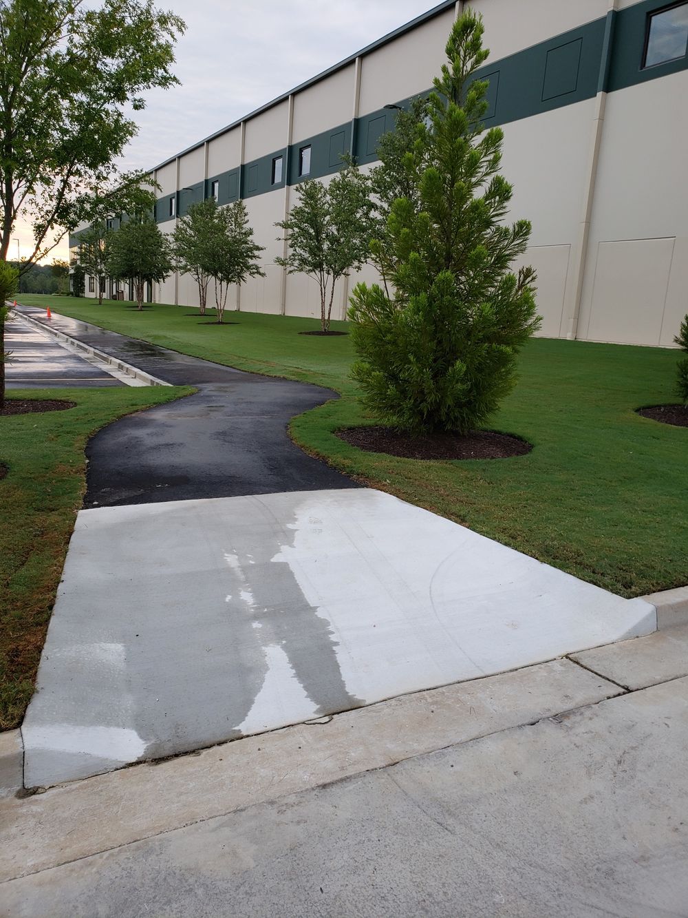 Asphalt Walking Trail Around a Warehouse in Braselton, Georgia